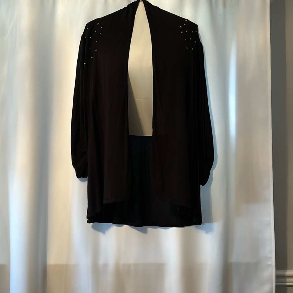 Roz & Ali Women’s Black 3/4 Sleeve Sweater size XL